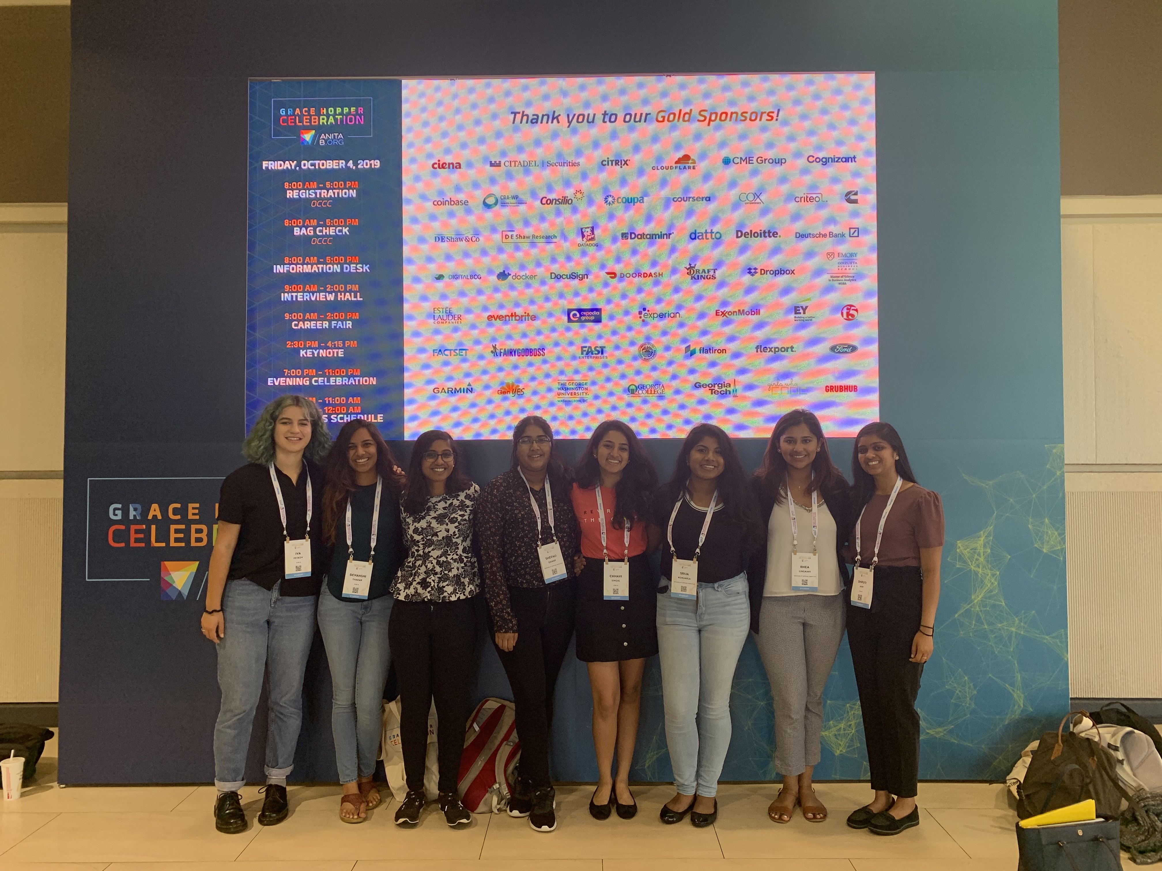 Part of the UCSC representation at GHC 2019